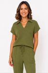 Blusa heritage manga japa VERDE